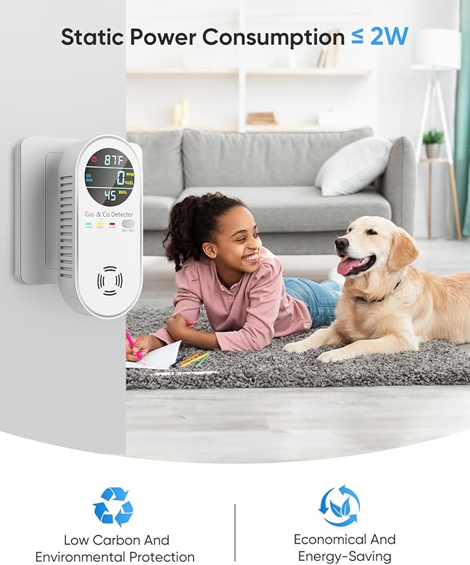 Carbon Monoxide Detectors & Natural Gas Detector, 4-in-1 Carbon Monoxide - Image 3