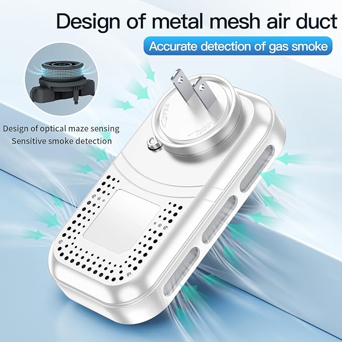 5in1 Plug in Smoke & Carbon Monoxide Detector & Combustible Natural Gas - Image 6