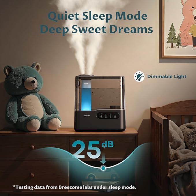 BREEZOME 5L Humidifiers for Bedroom Large Room, 36H Top Fill Cool Mist - Image 5