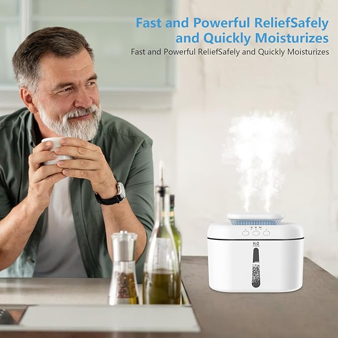 SZO Humidifiers for Bedroom Large Room, 2.5L Dual Nozzle Cool Mist Humidifier - Image 6