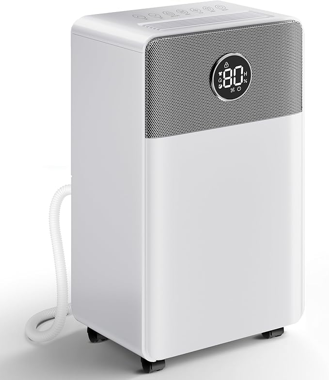 2500 Sq.Ft Dehumidifiers with Drain Hose, Max 42 Pints, Intelligent Humidity by Favoriwere