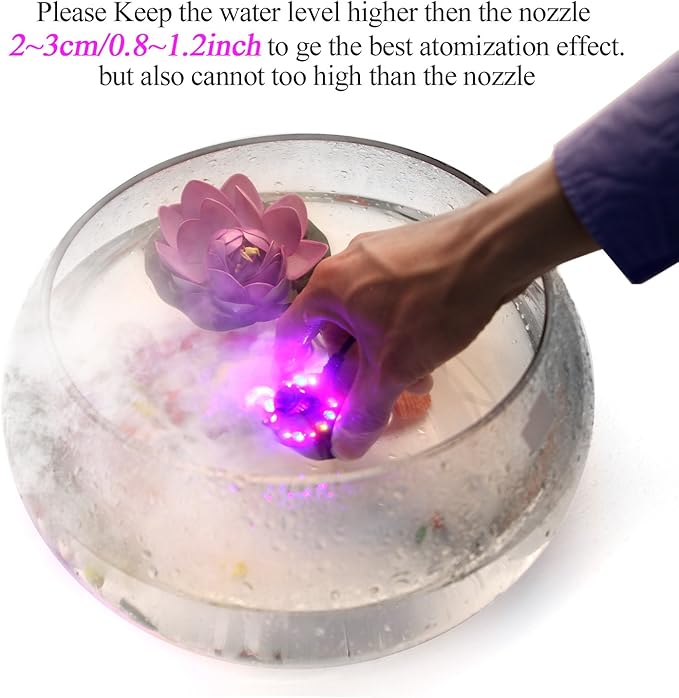 AGPTEK 12 LED Mist Maker Water Fountain Pond Fog Atomizer Air Humidifier - Image 6