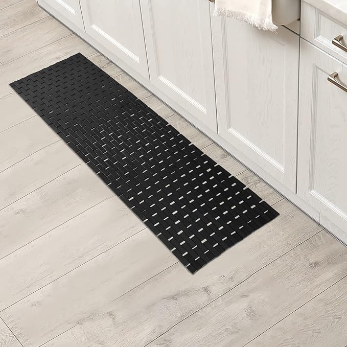 Bambo Bath Mat Bathroom Runner Long Large Rugs Floor Wood Shower Bathtub - Image 6