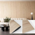 3D Wall Panels Peel and Stick – 23.82"x110" PVC Faux Travertine Texture by NAMAII