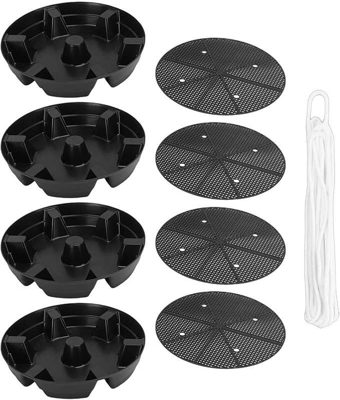 GOWENIC 4Pcs Self Watering Fabric Pot Base, Auto Irrigation System Plant Saucer - Image 6