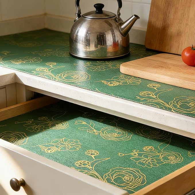 Shelf Liner for Kitchen Cabinets Drawer Liner Non-Adhesive Non-Slip Thickened - Image 2