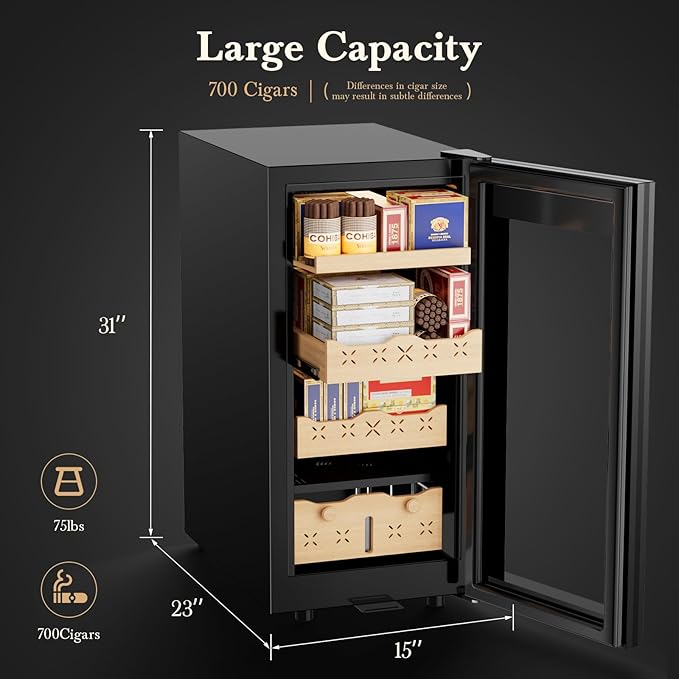 85L Intelligent Temperature and Humidity Adjustable Electronic Cigar Humidor - Image 2