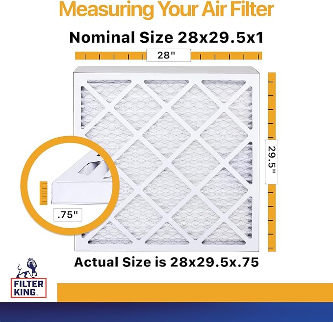 Filter King 28x29.5x1 Air Filter | 12-PACK | MERV 13 HVAC Pleated A/C Furnace - Image 2