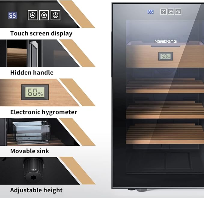 NEEDONE Cigar Humidor 48L with Heating and Cooling Temperature Control System - Image 7