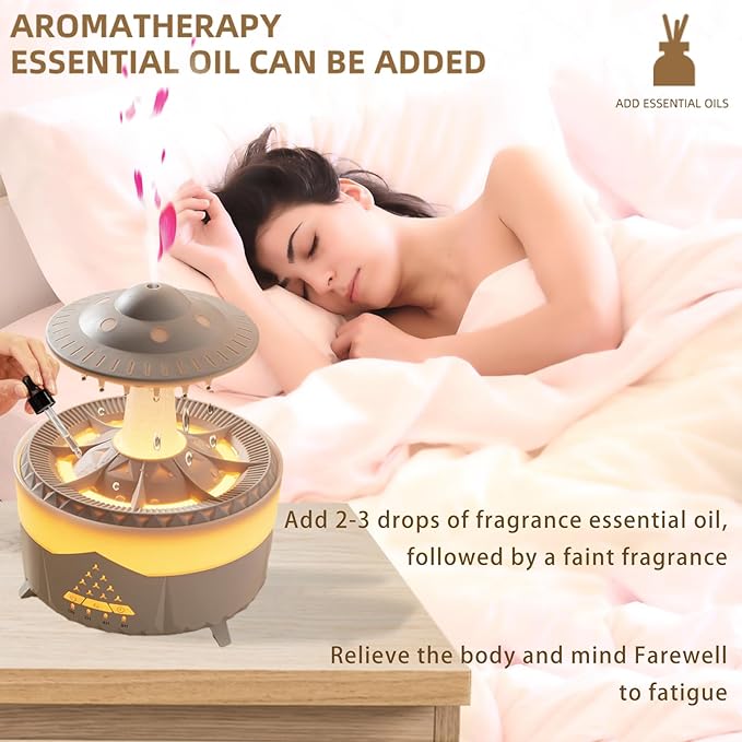 Raindrop Humidifier for Bedroom Large Room -Air Humidifiers and Aromatherapy - Image 2