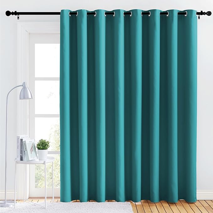NICETOWN Lower Noise Room Divider Curtain Screen Partitions, Peacock Teal by NICETOWN