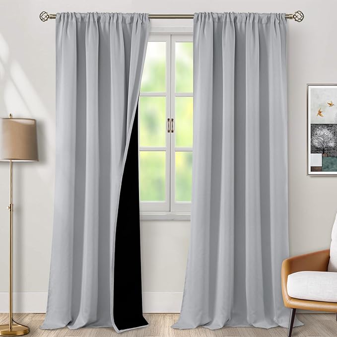 BGment Full Blackout Living Room Curtains, Extra Long Thermal Insulated 100% by BGment
