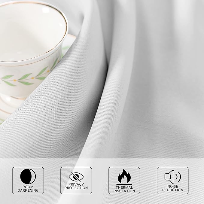MYSKY HOME Greyish White Curtains - Image 5