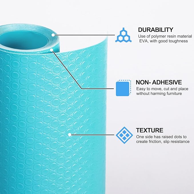 Shelf Liners, Non Adhesive EVA Drawer Mat Liners Roll - Image 7