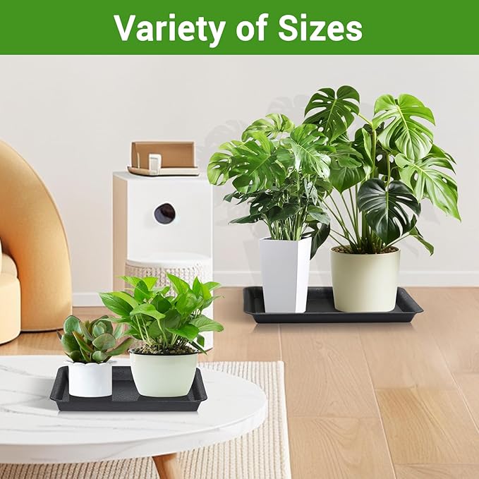 GREANER 17 Inch Plastic Plant Saucer, Flower Pot No Holes Plant Drip Trays - Image 6