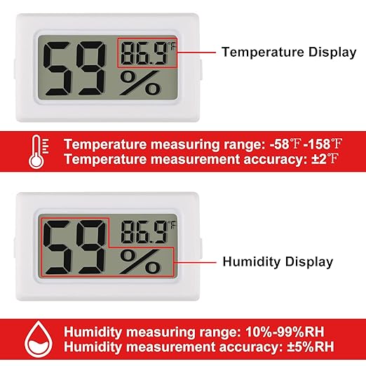2-Pack Mini Digital Hygrometer Thermometer Gauge - Image 3