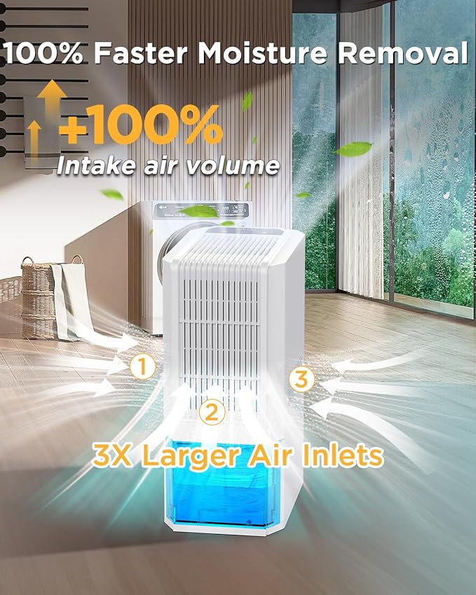 Max 45 oz/Day Dehumidifier for Home 1100 Sq Ft, EasyAcc Dehumidifiers for - Image 4