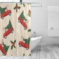 Car Christmas Tree Beige Shower Curtain Liner 72×72 inch by Unknown