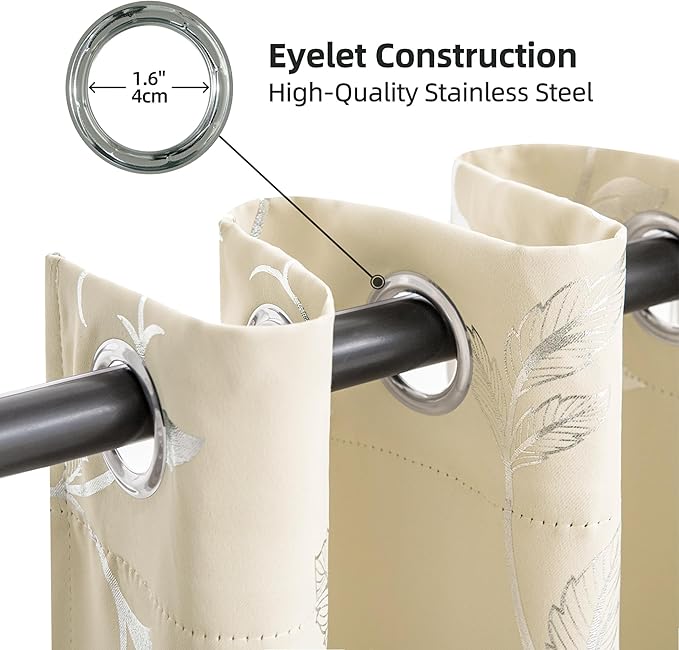 BUHUA Blackout Curtains for Sliding Door Extral Wide Room Divider Blackout - Image 3