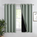 NICETOWN Greyish Green 100% Blackout Lined Curtain, 2 Thick Layers Completely by NICETOWN