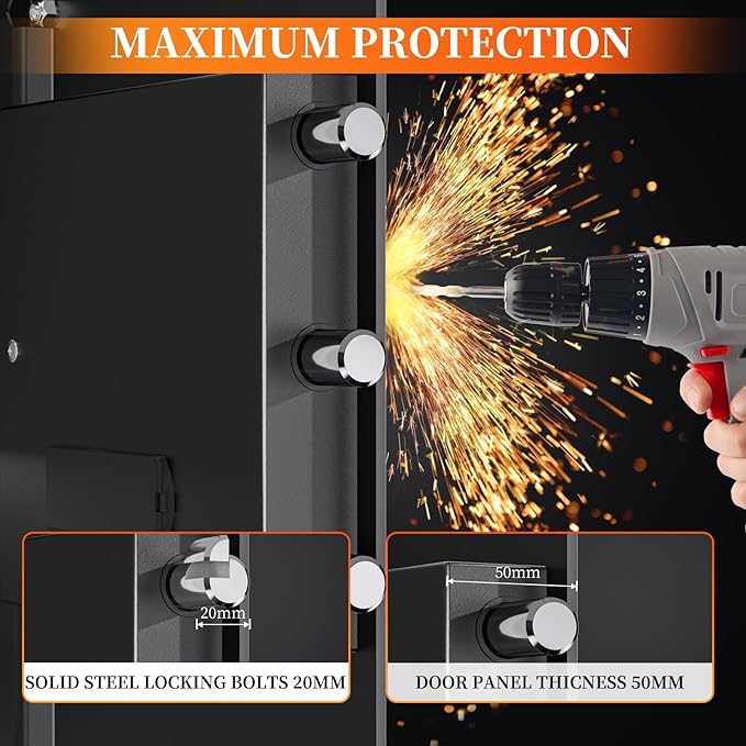 WASJOYE Fireproof Cabinet Safe Box - Image 2