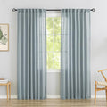 DONREN Stone Blue Back Tab Curtains 78 Inches Long 2 Panels by DONREN