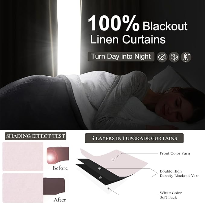 Baby Pink Linen Nursery Curtains 2 Panels Pinch Pleated 102 Inches Long - Image 2