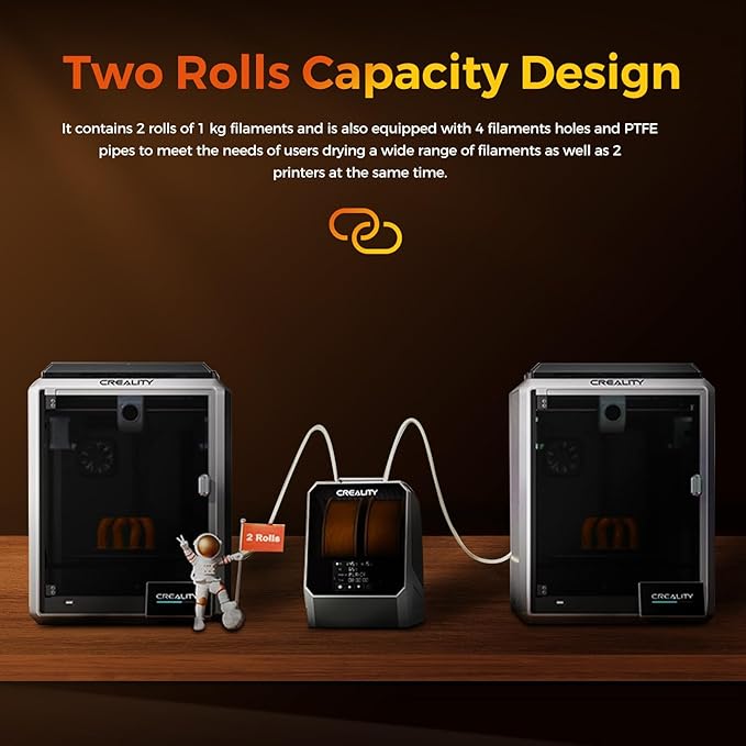 Creality Filament Dryer, Dual-Spool Space Pi Filament Storage Box -Double 360° - Image 7