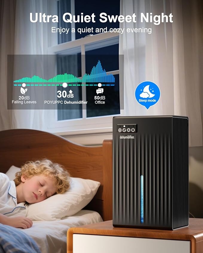 Dehumidifier for Home, 95 OZ Water Tank, Dehumidifiers for Bathroom Bedroom - Image 3