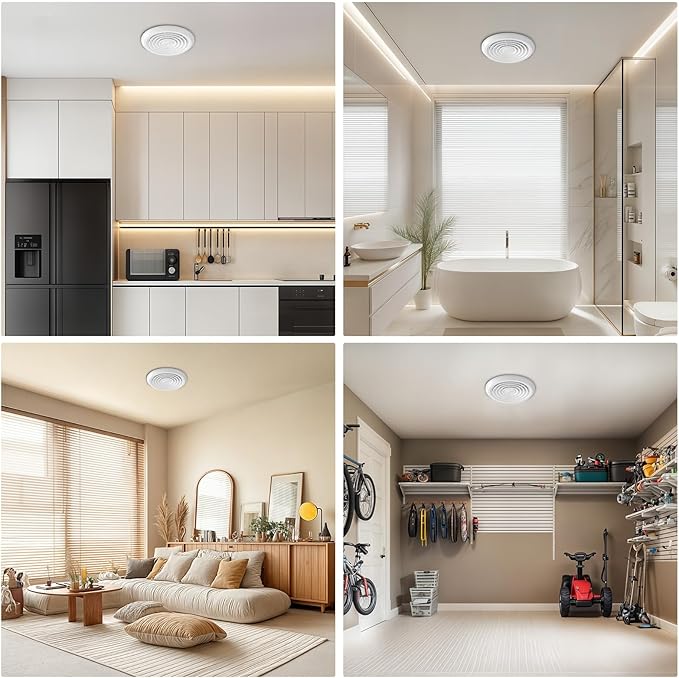 4inch Exhaust Fan, 110 CFM Wall Mounted Vent Fan, 1.0 Sone Quiet, Windows - Image 7
