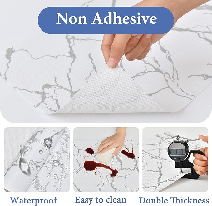 Drawer and Shelf Liner for Kitchen Cabinet: 17 in X 20 Ft Non Slip Waterproof - Image 5