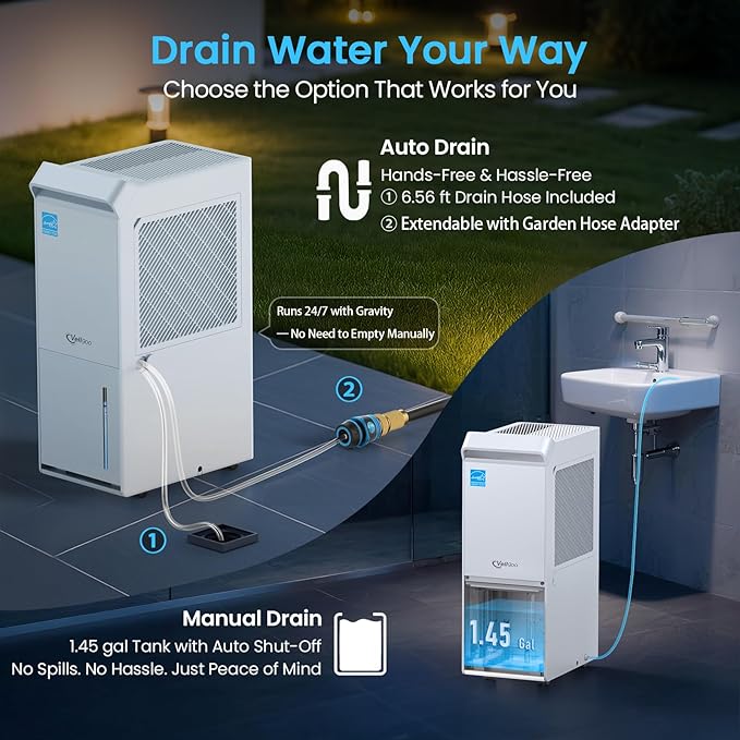 3, 500 Sq.Ft Most Efficient Energy Star 2024 Dehumidifier - Image 5