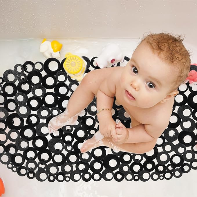 WELTRXE Oval Bathtub Mat Non Slip, Shower Mat - Image 6