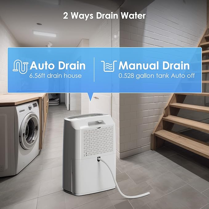 2500 Sq.Ft Dehumidifier for Home Basement, ANDTE 34 Pints Dehumidifier - Image 7