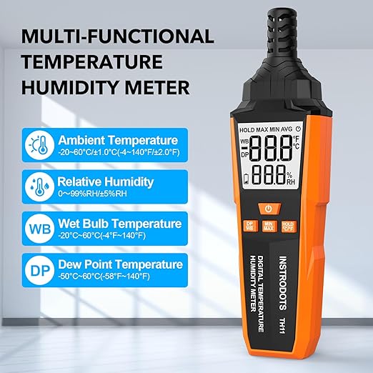 Temperature Humidity Meter, High Precision Digital Hygrometer - Image 2