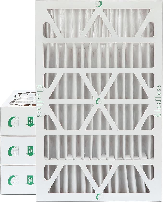 Glasfloss 16x25x4 MERV 13 AC & Furnace 4" Depth Air Filters. Box of 4. Actual by Glasfloss