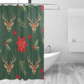 Christmas Deer Green Shower Curtain Liner 72×72 inch by Unknown