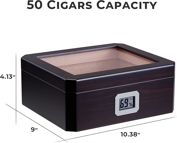 Woodronic Cigar Humidor for 50 Counts - Image 6