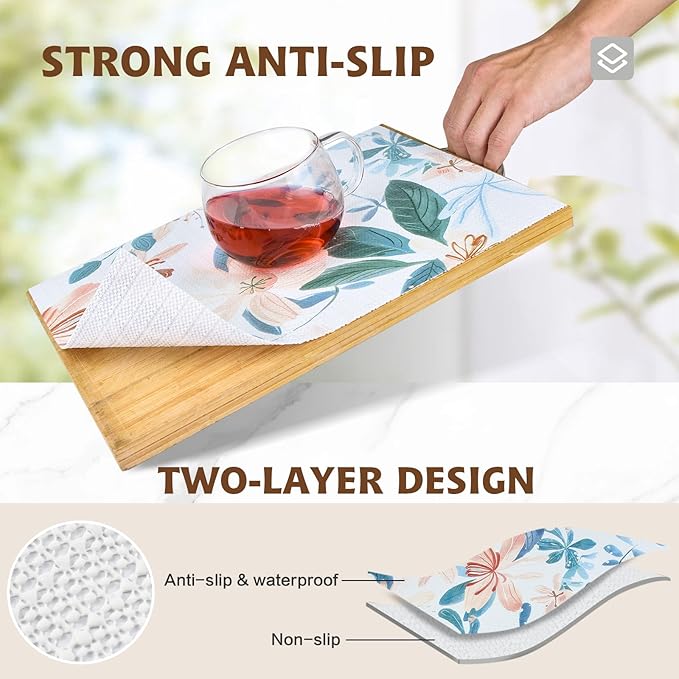 Shelf Liners for Kitchen Cabinets 12in x 10FT, Non Adhesive Drawer Liner - Image 2
