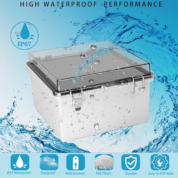 Waterproof Outdoor Electrical Box Junction Box Weatherproof IP67 ABS Plastic - Image 2