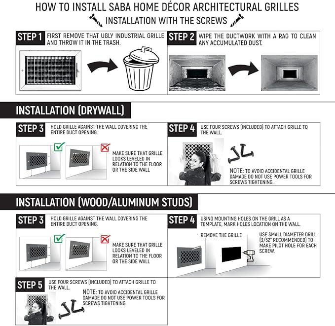SABA Home Decor Air Vent Cover Grille - Image 8