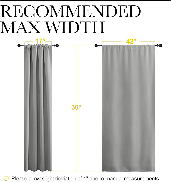 NICETOWN 2 Panels Blackout Curtains, Rod Pocket Thermal Insulated Drapes - Image 6