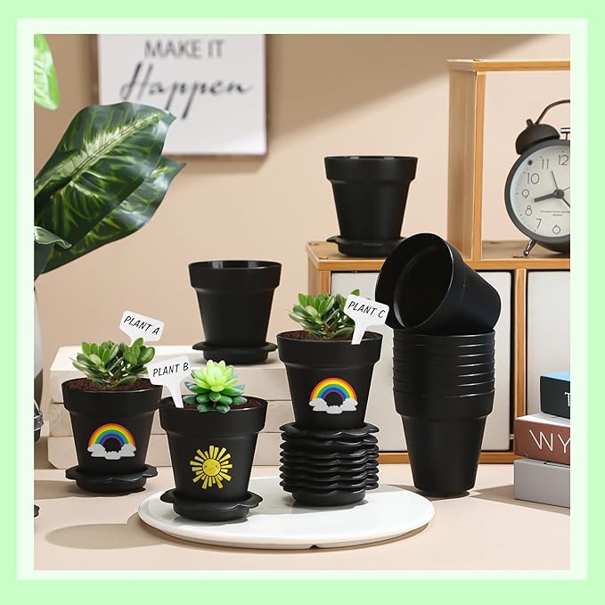 30 Pcs Plant Nursery Pots with Humidity Dome 2.95'' Small Plant Pots Plastic - Image 4