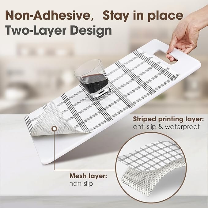 Drawer and Shelf Liner, Non-Slip Kitchen Cabinet Liners Non-Adhesive Thick - Image 2