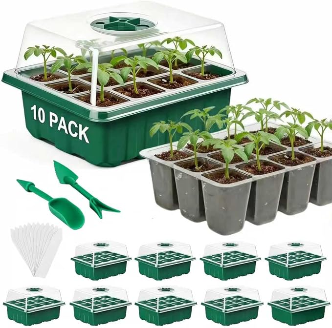 10 Pcks Seed Starter Tray 120 Cells Seed Starter Kit by Unknown