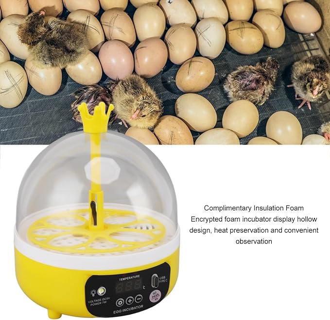 7W Egg Incubator, 4 Egg Poultry Incubator - Image 3