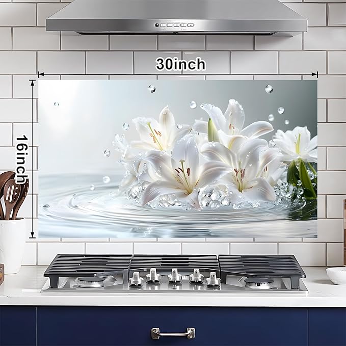 NYZE Kitchen Backsplash Stickers Waterproof Stove Backsplash Protector - Image 3