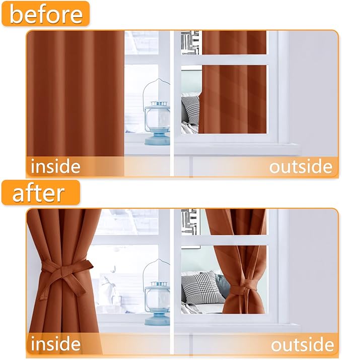 Hiasan Fall Blackout Curtains for Bedroom Home Decor, 52 x 96 Inches Long - Image 4