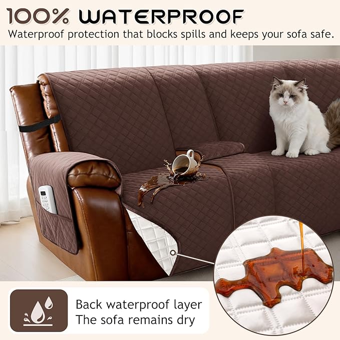 Arfntevss Waterproof Recliner Sectional Couch Covers - Image 2