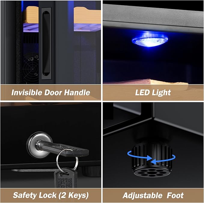 Electric Humidor-50L Cooling & Heating Humidor, Smart Touch Control Humidity & - Image 5